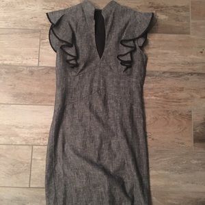 Black Halo Mandarin Collar sheath dress EUC size 4